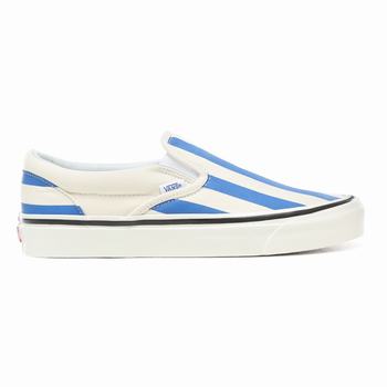 Damske Tenisky Vans Anaheim Factory Classic Slip-On 98 DX Biele/Modre/Pruhované VA63WGLTU